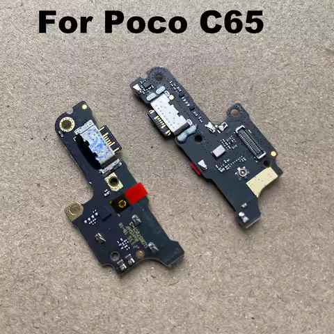 For Xiaomi Poco C65 USB Charging Port Dock Connector Board Charger Flex Cable Replacement Parts MI W
