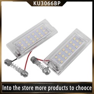 【ku3066bp】2Pcs White LED Number License Plate Light Lamp 18 SMD 3528 for E53 X5 1999-2003 E83 X3 03-