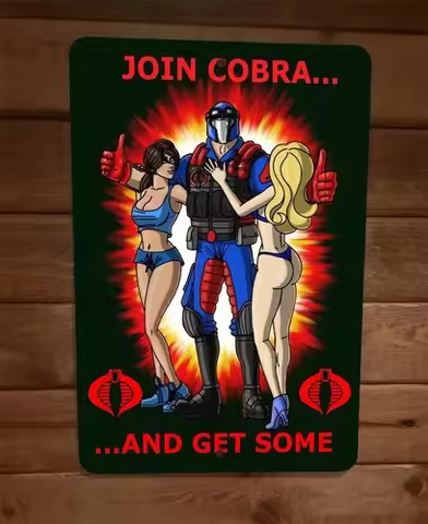 Join and Get Some Metal Wall Sign GI Joe Poster