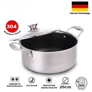 Premium SUS304 Non-Stick Honeycomb Soup Pot 26 cm 不锈钢不粘蜂窝汤锅