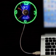 usb Imitation Clock Fan Flashing Text Fan Mini usb Small Fan Creative Advertising Fan Gift Fan
