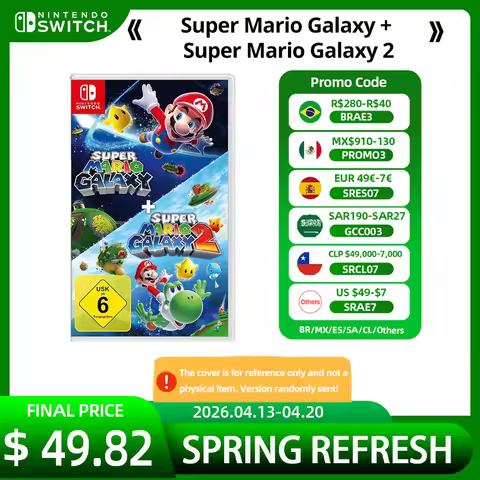 Nintendo Switch - Super Mario Galaxy + Super Mario Galaxy 2 - Game Deals Adventure Action RPG Genre 