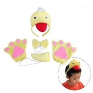 san* Duck Geese Headbands Geese Animal Tail Geese Set Cartoon Hairband for Stage Kids Costume Headwe