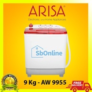 ARISA Mesin Cuci 2 Tabung 9 Kg - AW 9955