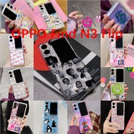 For OPPO Find N3 Flip Folding Screen Fall Protection Case Couple Phone Case Cartoon Painted Cute Pin