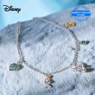 Disney Stitch Fashion S925 Silver Bracelet Necklace Set Birthday Gift Holiday gift