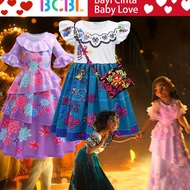 Best Manufacturer Encanto Mirabel Girls Dresses 3-9 Years Encanto Costume Kids Girls Princess Birthd