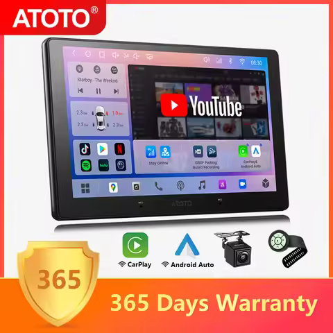 ATOTO 10.1 inch Car Radio Player Double 2 Din Android QLED Screen GPS Navigation Carplay Android Aut