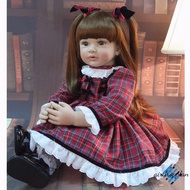 Boneka Reborn Perempuan 60cm Mirip Asli Bahan Silikon Untuk Koleksi