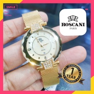 [ORIGINAL] Jam Roscani Ladies Rose Gold/Gold Roscani Perempuan /Shine series⌚