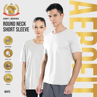 888.CO MICROFIBER ROUNDNECK SHORTSLEEVE T-SHIRT (FAST-DRY/COOL-MAX) ANTI-BACTERIA WHITE
