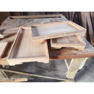 6-bowl serving tray, genuine mahogany wood, full wood, genuine hard wood