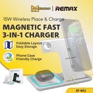 REMAX Wireless Charger Wireless Charging 3 In 1 Wireless Charger Wireless Fast Charger MDRPW53 Smart