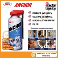 DPI Anchor RS-4 Anti Rust Spray Penetrates Lubricates Prevents Rust Replaces Water 400ml