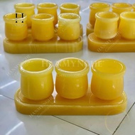 Set of 3 HANMYNGHE jade stone cups