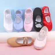 【On Sale】 Pure Satin Pink Flesh Blue Color From Child 23 To Women 43 Girls Kids Pointe Shoes Dance Slippers Ballerina Practice Ballet Shoe