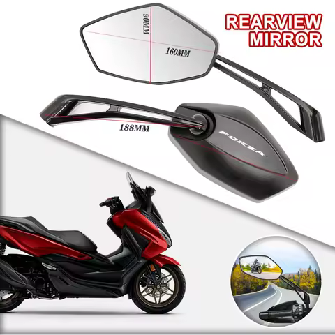2pcs Motorcycle Modified Rearview Mirrors Alloy ABS Accessories For FORZA FORZA350 FORZA125 FORZA750