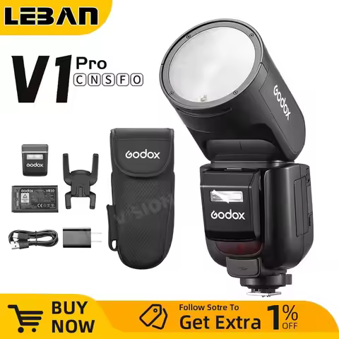 Godox V1 Pro V1Pro TTL Li-ion Round Head Camera Flash Wireless Transmission Speedlite Flash for Cano