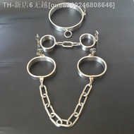 【CW】♂﹊▨  Slave Flirt Wrist Handcuffs Ankle Cuffs Neck Collar Chain BDSM Shackle Bondage Invisiable Lock  Sex