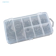 Cute_ 75Pcs 8 Sizes Fishing Rod Guide Line Kit Straight Single Foot Rings Repair Eyes