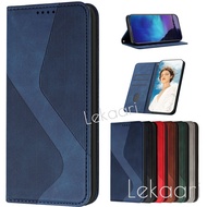 Matte Magnetic Flip Case for Samsung Galaxy S25 Edge S24 S23 FE S22 F06 M06 Plus Ultra 5G Leather St