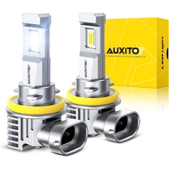 AUXITO H11 Light Bulb, 900% Brightness 6500K H8 H9 Bulbs 1:1 Mini Size, Plug-N-Play, IP68 Waterproof