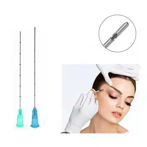 Disposable Micro cannula Sterile Fine Needle 14G 18G 38mm 100mm Blunt Cannula For Injectable Hyaluro