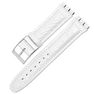 Original Suitable for Swatch SWATCH fashion men's and women's replacement strap YRS YCS series concave-convex leather watch strap