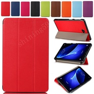 Samsung Galaxy Tab A A6 10.1 2016 SM-T580 T585 T587 T580N ultra-thin flip leather case high quality shockproof tri-fold stand Tablet cover