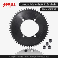 SPRILL X110BCD 3mm offset Chainring For SRAM AXS 12Speed Chains 4-bolt 110bcd Power Meter AERO Round
