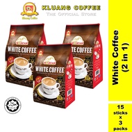 PUTIH Kluang Mountain Cap Televisyen White Coffee 2 In 1 (15 sticks x 3 pek) Instant White Coffee