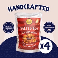 Aunty Esther's Salted Egg Sichuan Mala Fish Skin Crisps (100g) X4