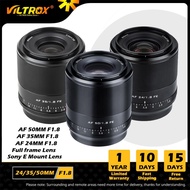 VILTROX 50Mm 35Mm 24Mm F1.8 Lens E Mount Lens Full Frame Lens Auto Focus Lens For Sony E Mount Sony Lens A7III A6400 Camera Lens