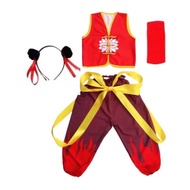 VERIDIAI การ์ตูนลายการ์ตูน ชุดคอสเพลย์ Nezha2 เวทีบนเวที ตลก เครื่องแต่งกายประสิทธิภาพ Nezha น่ารักน