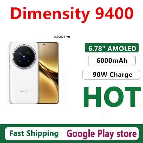 Original Vivo X200 Pro Mobile Phone 6.78" AMOLED 120HZ 6000mAh Battery 200.0MP Camera 90W Charge And