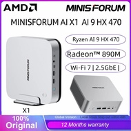 MINISFORUM AI X1 Mini PC AMD Ryzen AI 9 HX 470  16GB DDR5 512GB SSD Radeon 890M Graphics WiFi 7 BT 5