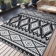 OLANLY Outdoor Rug Waterproof 5x8 Ft, Reversible Outdoor Plastic Straw Rug, Boho Patio Rug, Indoor O