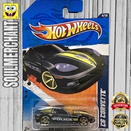 Hot Wheels Corvette C6 Black Diecast Police Car