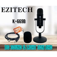 EZITECH USB Microphone, EZITECH Metal Condenser Recording Microphone for Laptop MAC or Windows (K-669B)