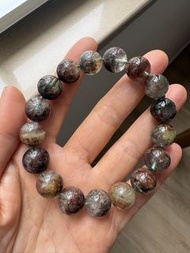 巴西老礦 綠幽靈 紅幽靈手鏈手串 12mm Green Phantom Quartz $ Red Phantom Quartz bracelet,bracelets,ring,rings,earrin