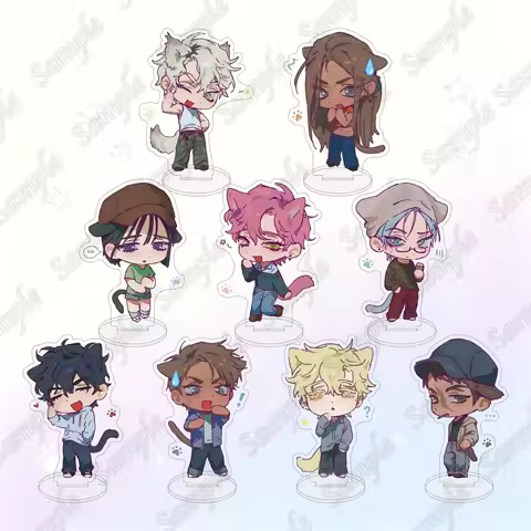 Anime Alien Stage Acrylic Standee 10cm Cute Chibi Neko Figures Desktop Decor ALNST Till Ivan Luka Di