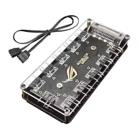 ARGB Hub Splitter 3-Pin ARGB Extension Cable For Motherboard ARGB Splitter Hub 5V Addressable Effici