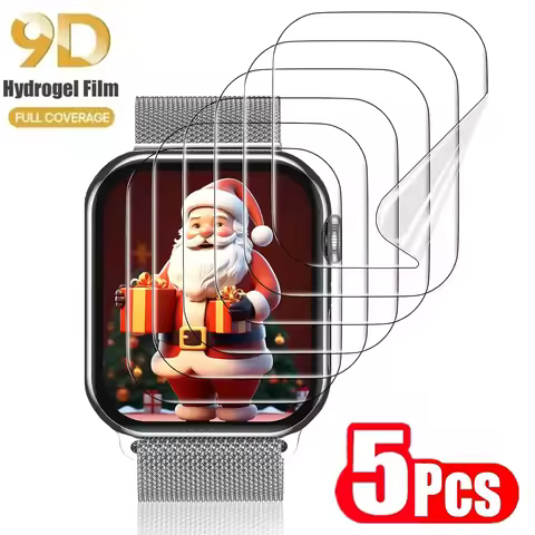 5PCS Hydrogel Film for Apple Watch 5 6 SE 40MM 44MM 42 38MM Screen Protector Apple Watch Ultra 49MM 