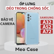 Samsung A52, A32 4G, A32 5G Case, Samsung A72, Shock-Resistant Transparent Flexible TPU, camera Bezel Protection Phone Case