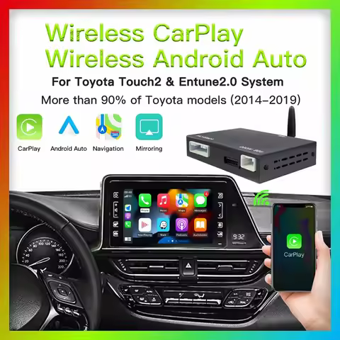 Wireless Carplay Android Auto For TOYOTA Touch2 Entune2.0 Prius C-HR Avalon Prius Sienaba Alphard Su