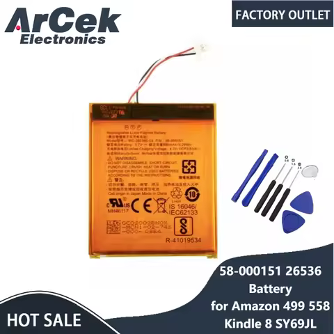 NEW 58-000151 26536 Replacement battery 3.7V 890mAh for Amazon 499 558 Kindle 8 SY69JL