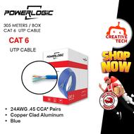 PowerLogic 305 METERS / BOX CAT 6  UTP CABLE