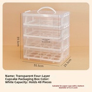 Handheld Multilayer Packaging Box For Cupcakes Desserts