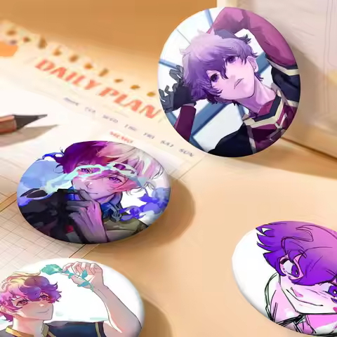 1PC Anime Alexis Ness Badges Round Laser Badge Brooch Clothes Backpack Accessories Lapel