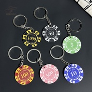 Merryso- Mini Poker Keychain Miniature Poker Keychain 6 Pcs Poker Keychain Set – Lightweight Acrylic